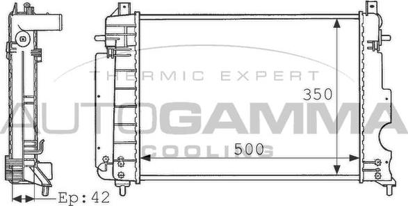 Autogamma 100938 - Radiators, Motora dzesēšanas sistēma autodraugiem.lv