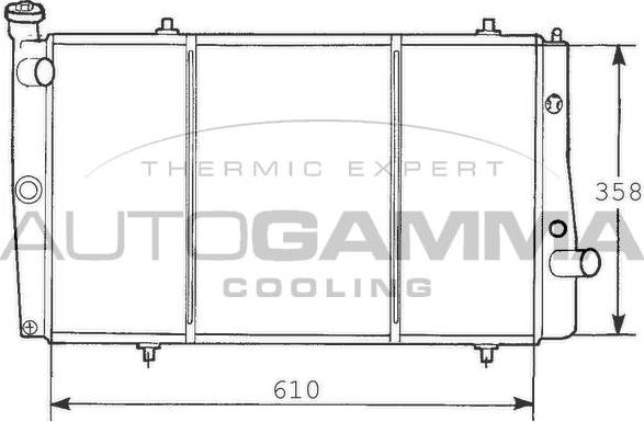 Autogamma 100445 - Radiators, Motora dzesēšanas sistēma autodraugiem.lv