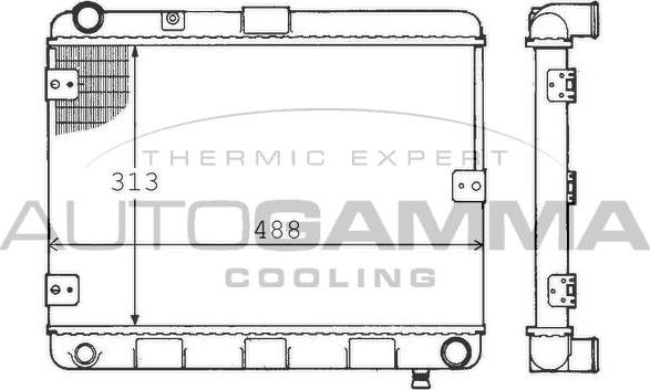 Autogamma 100446 - Radiators, Motora dzesēšanas sistēma autodraugiem.lv