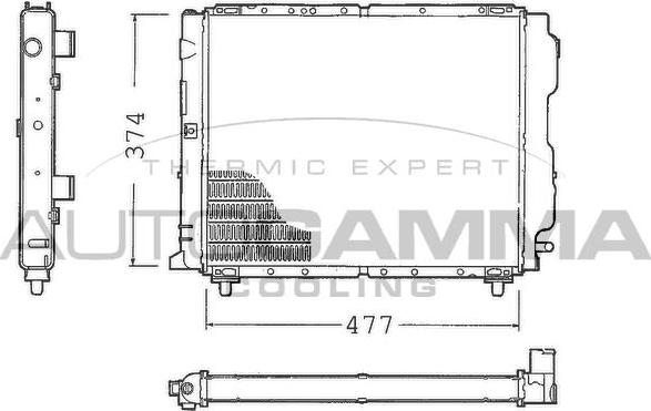 Autogamma 100456 - Radiators, Motora dzesēšanas sistēma autodraugiem.lv