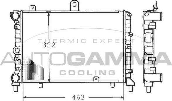 Autogamma 100450 - Radiators, Motora dzesēšanas sistēma autodraugiem.lv