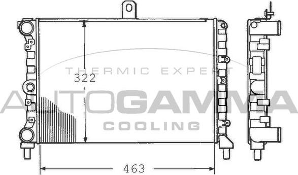 Autogamma 100451 - Radiators, Motora dzesēšanas sistēma autodraugiem.lv