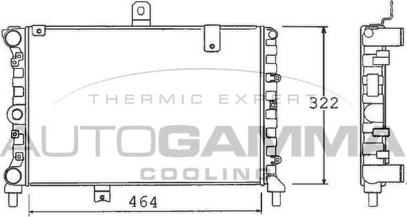 Autogamma 100453 - Radiators, Motora dzesēšanas sistēma autodraugiem.lv