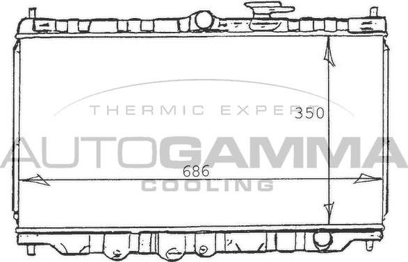 Autogamma 100408 - Radiators, Motora dzesēšanas sistēma autodraugiem.lv