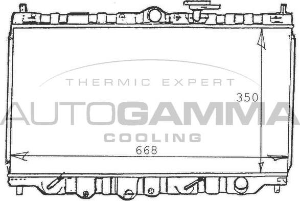 Autogamma 100407 - Radiators, Motora dzesēšanas sistēma autodraugiem.lv