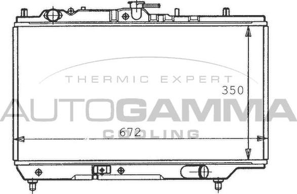 Autogamma 100488 - Radiators, Motora dzesēšanas sistēma autodraugiem.lv