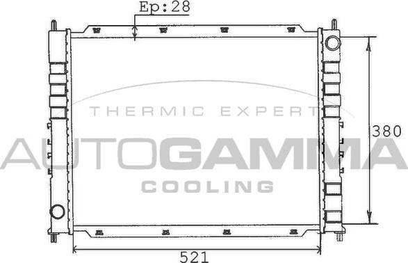 Autogamma 100422 - Radiators, Motora dzesēšanas sistēma autodraugiem.lv