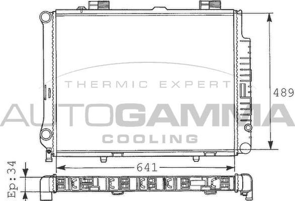 Autogamma 100554 - Radiators, Motora dzesēšanas sistēma autodraugiem.lv