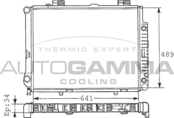 Autogamma 100555 - Radiators, Motora dzesēšanas sistēma autodraugiem.lv