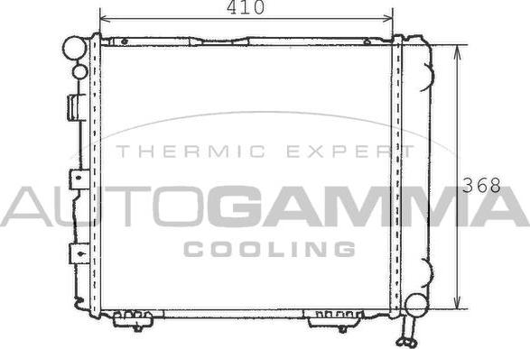 Autogamma 100518 - Radiators, Motora dzesēšanas sistēma autodraugiem.lv