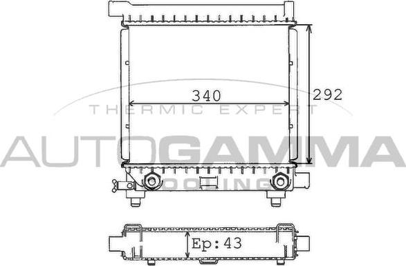 Autogamma 100513 - Radiators, Motora dzesēšanas sistēma autodraugiem.lv