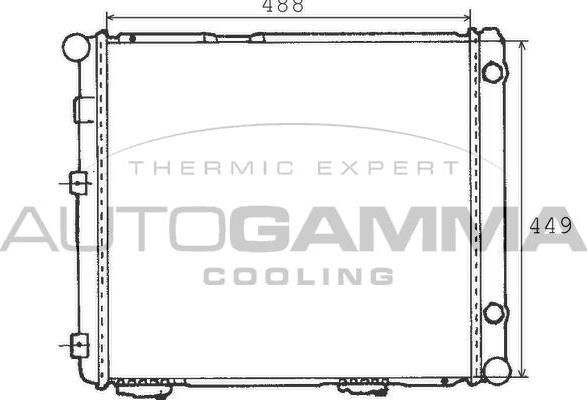 Autogamma 100517 - Radiators, Motora dzesēšanas sistēma autodraugiem.lv