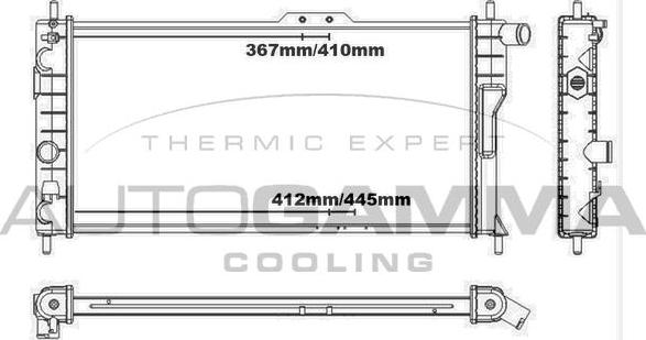 Autogamma 100692 - Radiators, Motora dzesēšanas sistēma autodraugiem.lv