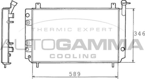 Autogamma 100642 - Radiators, Motora dzesēšanas sistēma autodraugiem.lv