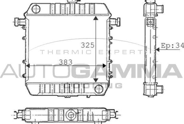 Autogamma 100656 - Radiators, Motora dzesēšanas sistēma autodraugiem.lv