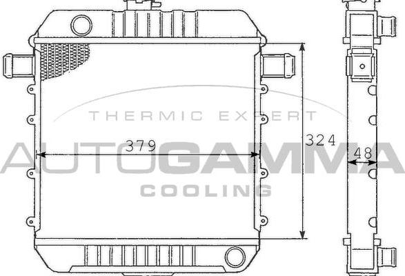 Autogamma 100653 - Radiators, Motora dzesēšanas sistēma autodraugiem.lv