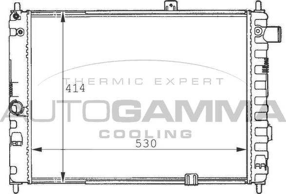 Autogamma 100664 - Radiators, Motora dzesēšanas sistēma autodraugiem.lv