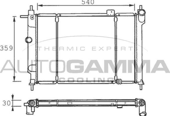 Autogamma 100668 - Radiators, Motora dzesēšanas sistēma autodraugiem.lv