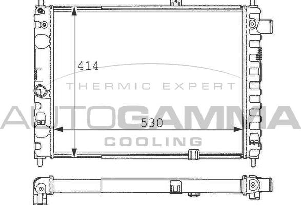 Autogamma 100663 - Radiators, Motora dzesēšanas sistēma autodraugiem.lv