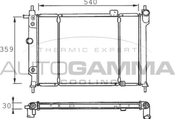 Autogamma 100667 - Radiators, Motora dzesēšanas sistēma autodraugiem.lv