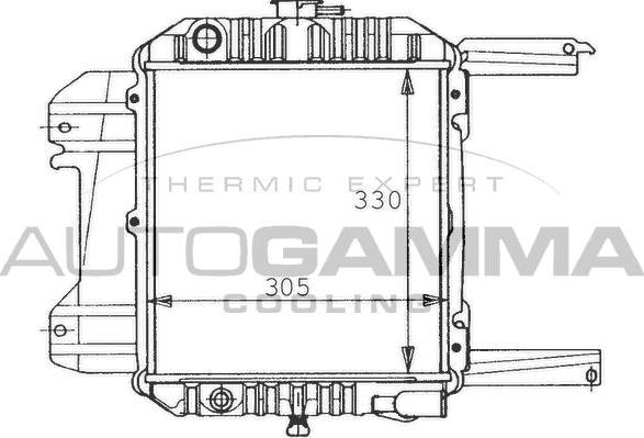 Autogamma 100618 - Radiators, Motora dzesēšanas sistēma autodraugiem.lv