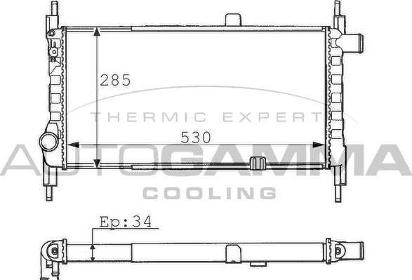 Autogamma 100686 - Radiators, Motora dzesēšanas sistēma autodraugiem.lv