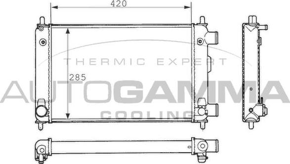 Autogamma 100682 - Radiators, Motora dzesēšanas sistēma autodraugiem.lv