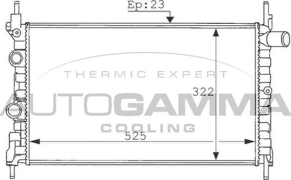 Autogamma 100687 - Radiators, Motora dzesēšanas sistēma autodraugiem.lv