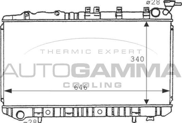 Autogamma 100633 - Radiators, Motora dzesēšanas sistēma autodraugiem.lv