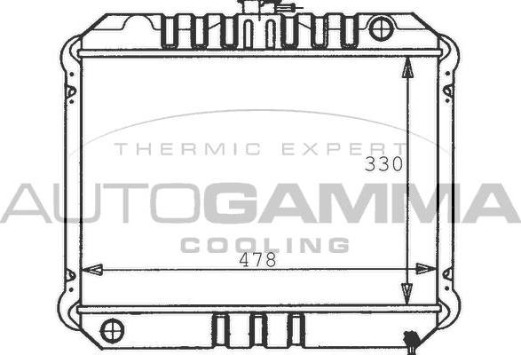 Autogamma 100637 - Radiators, Motora dzesēšanas sistēma autodraugiem.lv