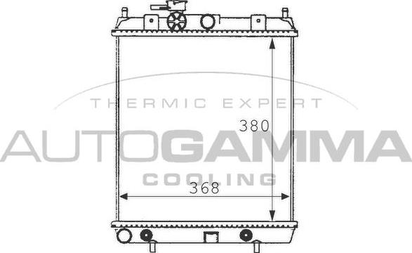 Autogamma 100628 - Radiators, Motora dzesēšanas sistēma autodraugiem.lv