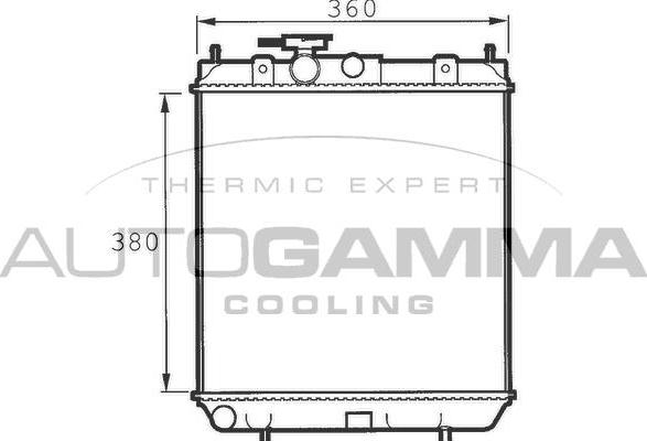 Autogamma 100627 - Radiators, Motora dzesēšanas sistēma autodraugiem.lv