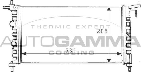 Autogamma 100674 - Radiators, Motora dzesēšanas sistēma autodraugiem.lv