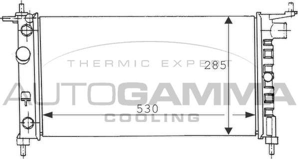 Autogamma 100676 - Radiators, Motora dzesēšanas sistēma autodraugiem.lv