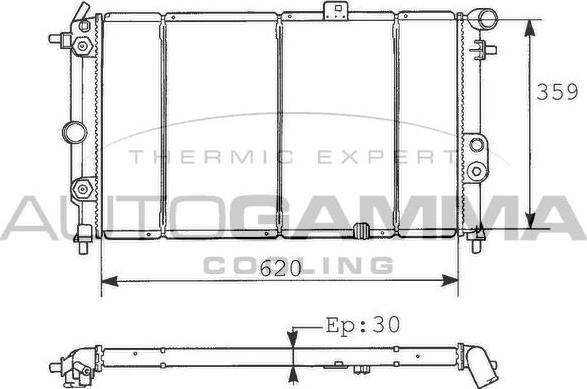 Autogamma 100671 - Radiators, Motora dzesēšanas sistēma autodraugiem.lv