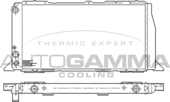 Autogamma 100045 - Radiators, Motora dzesēšanas sistēma autodraugiem.lv