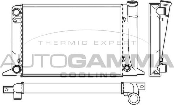 Autogamma 100040 - Radiators, Motora dzesēšanas sistēma autodraugiem.lv