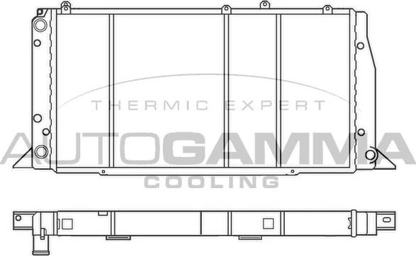 Autogamma 100043 - Radiators, Motora dzesēšanas sistēma autodraugiem.lv