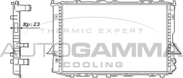 Autogamma 100056 - Radiators, Motora dzesēšanas sistēma autodraugiem.lv