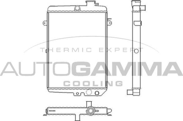 Autogamma 100038 - Radiators, Motora dzesēšanas sistēma autodraugiem.lv