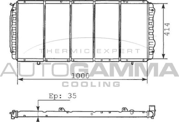 Autogamma 100192 - Radiators, Motora dzesēšanas sistēma autodraugiem.lv