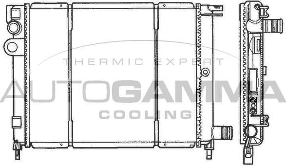 Autogamma 100154 - Radiators, Motora dzesēšanas sistēma autodraugiem.lv