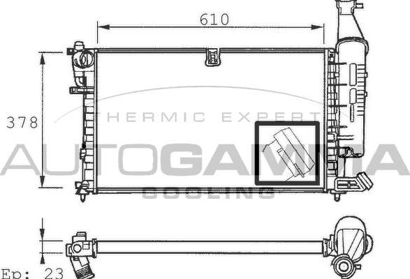 Autogamma 100156 - Radiators, Motora dzesēšanas sistēma autodraugiem.lv