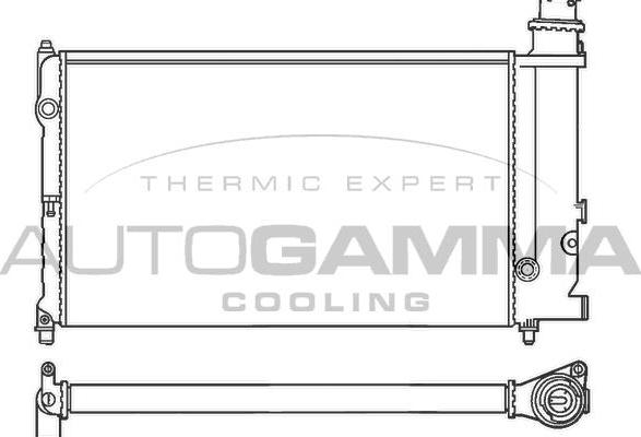 Autogamma 100163 - Radiators, Motora dzesēšanas sistēma autodraugiem.lv