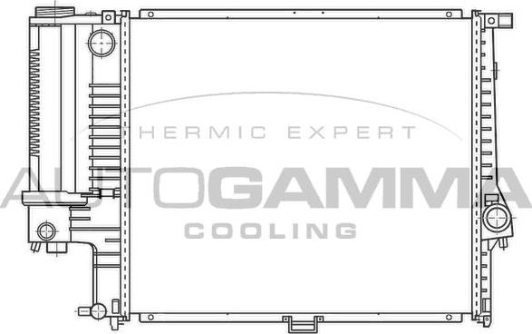 Autogamma 100125 - Radiators, Motora dzesēšanas sistēma autodraugiem.lv