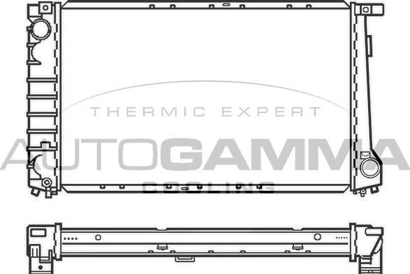 Autogamma 100128 - Radiators, Motora dzesēšanas sistēma autodraugiem.lv