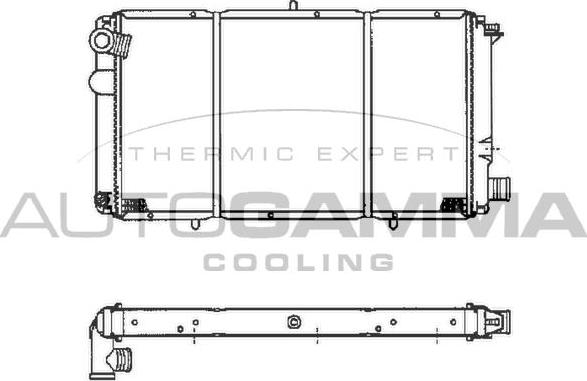 Autogamma 100170 - Radiators, Motora dzesēšanas sistēma autodraugiem.lv