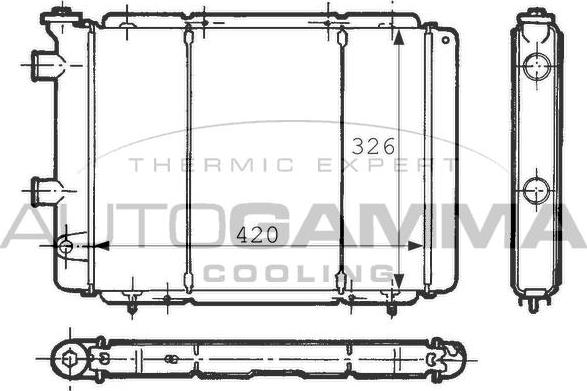 Autogamma 100896 - Radiators, Motora dzesēšanas sistēma autodraugiem.lv