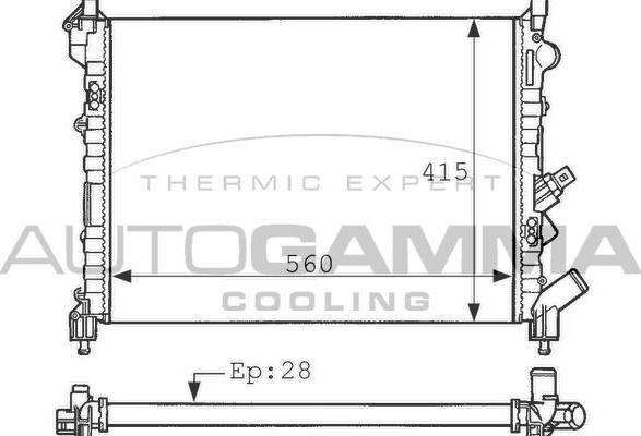 Autogamma 100890 - Radiators, Motora dzesēšanas sistēma autodraugiem.lv