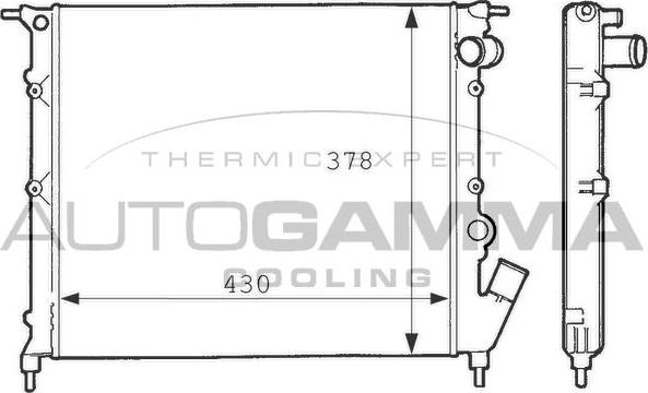 Autogamma 100893 - Radiators, Motora dzesēšanas sistēma autodraugiem.lv